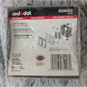 Red Dot R2IH52 S402E Outlet Box 3/4" 5 Hole Two Gang Outdoor/Wet Location New